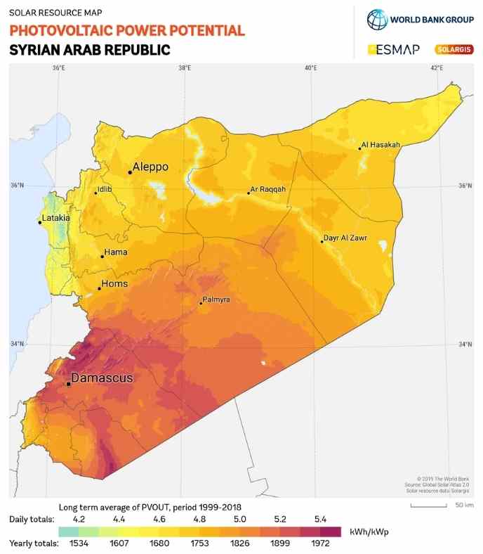 syria solar map