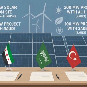 المؤسسة العامة لنقل وتوزيع الكهرباء توقع 3 مذكرات تفاهم مع السعودية وتركيا في مجال الطاقة المتجددة