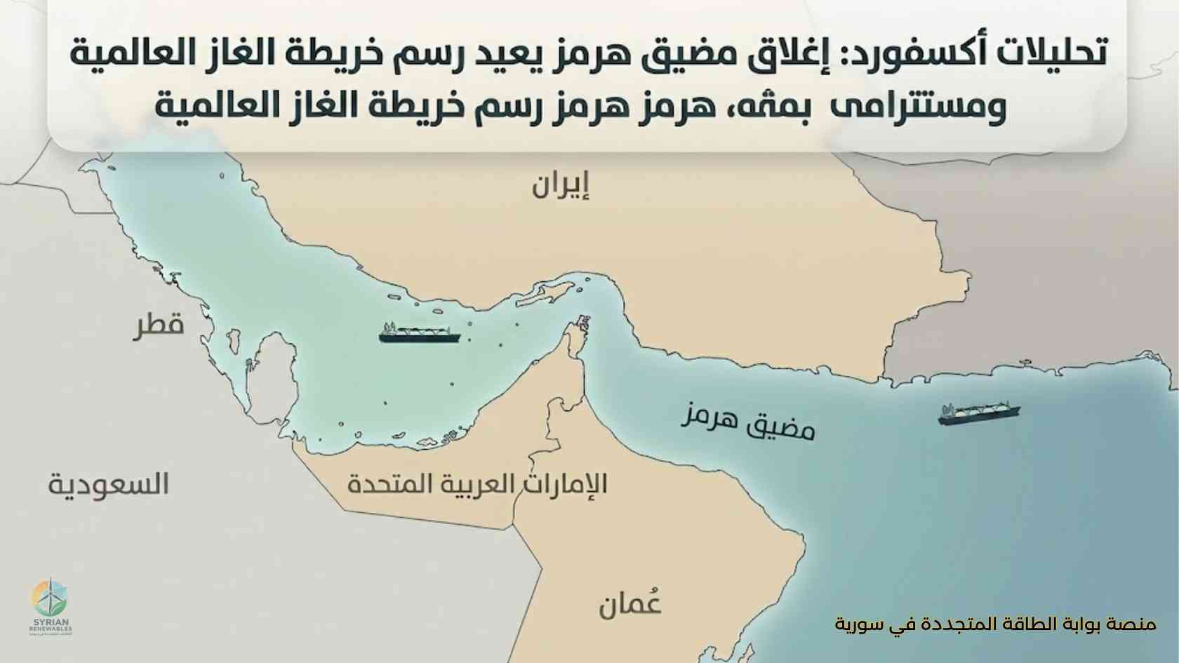 تحليلات أكسفورد: إغلاق مضيق هرمز وسيناريوهات إعادة تشكيل سوق الغاز العالمي